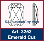 Swarovski 3252 Emerald Cut Sew On